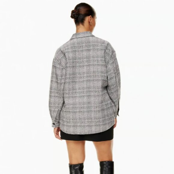 BABATON | Joan Shirt Jacket Oversized Linen Tweed Shacket | Sz. 1 - Picture 5 of 10